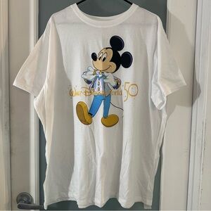 Disney’s 50th Anniversary white, blue & gold short sleeve Tee